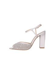 Katy block mesh glitz 105 silver