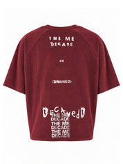 The me decade sculpted raglan t-shirt
