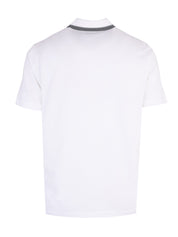 Striped-Trim Piqué Polo Shirt - White