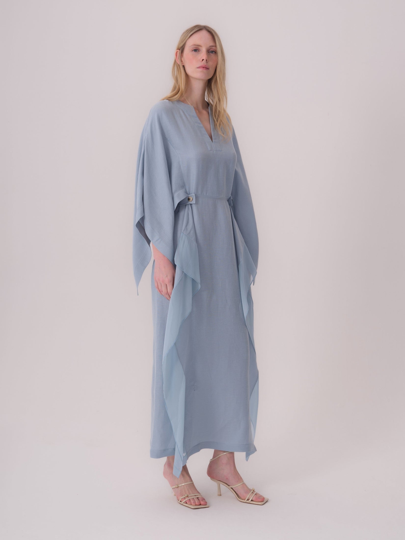 V-Neck Linen Dress