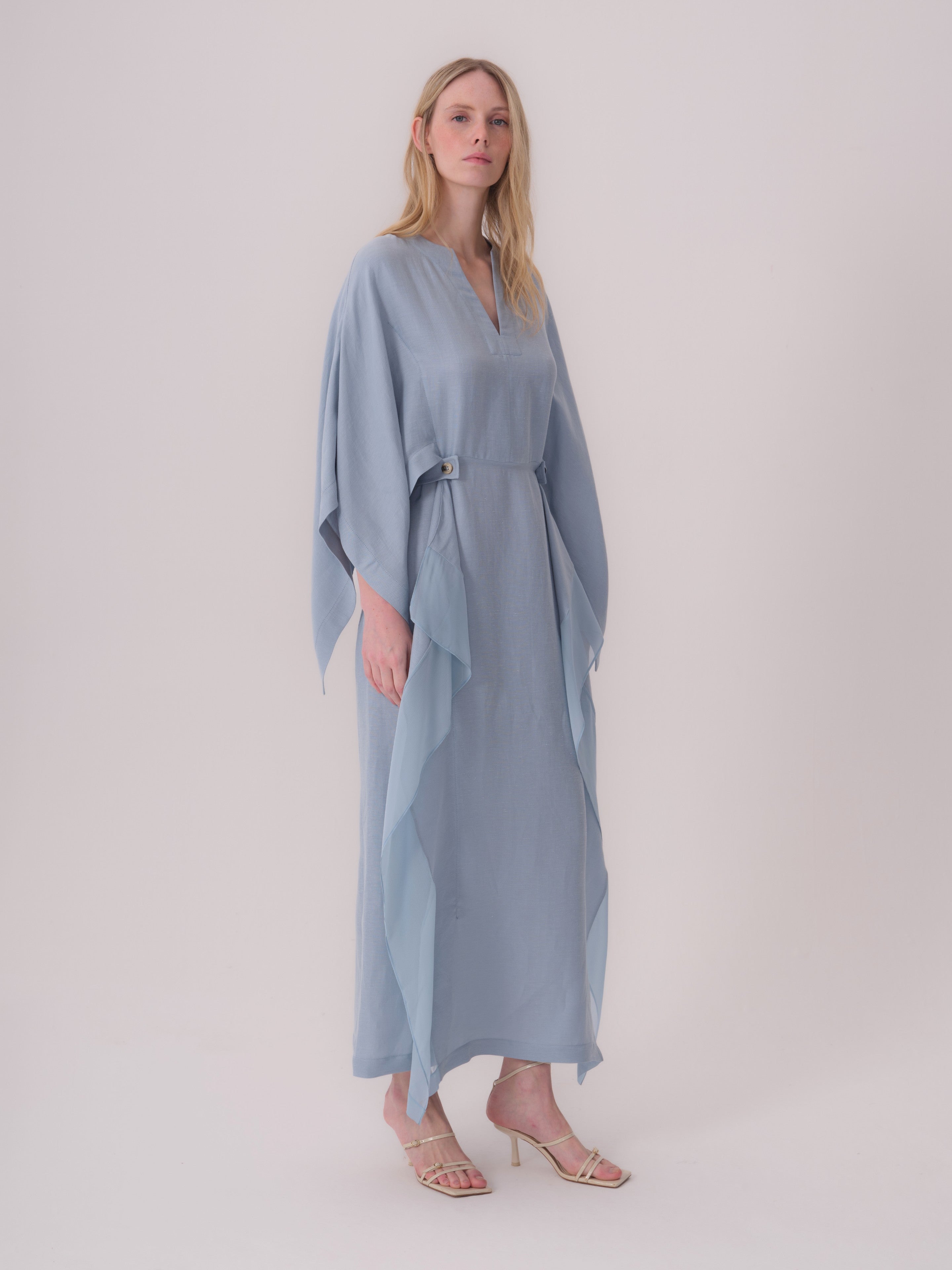 V-Neck Linen Dress