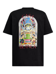 Black Tennis Landscape Short Sleeve T‑Shirt
