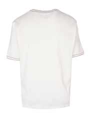 Ribbed-trim short sleeves t-shirt