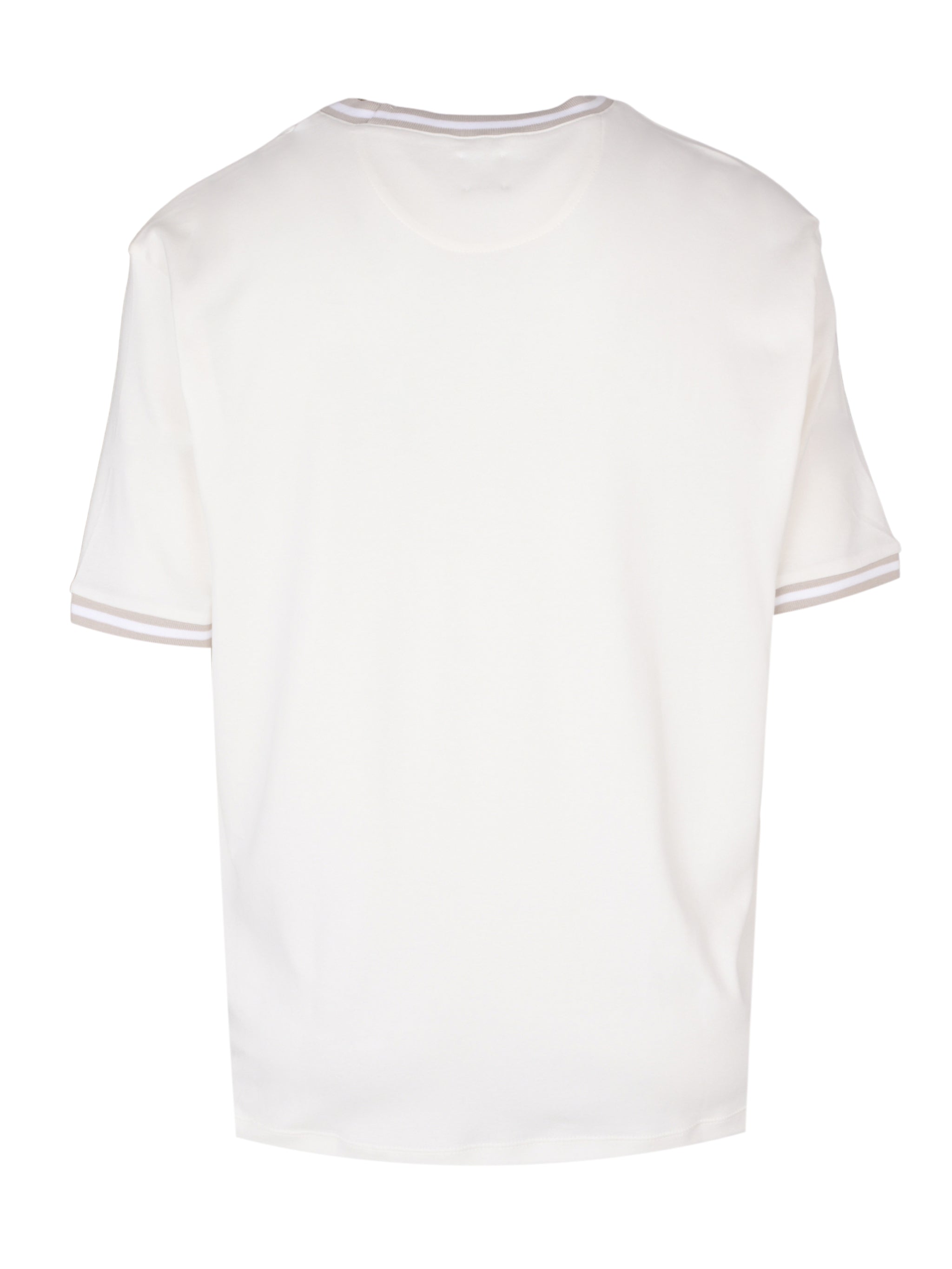 Ribbed-trim short sleeves t-shirt
