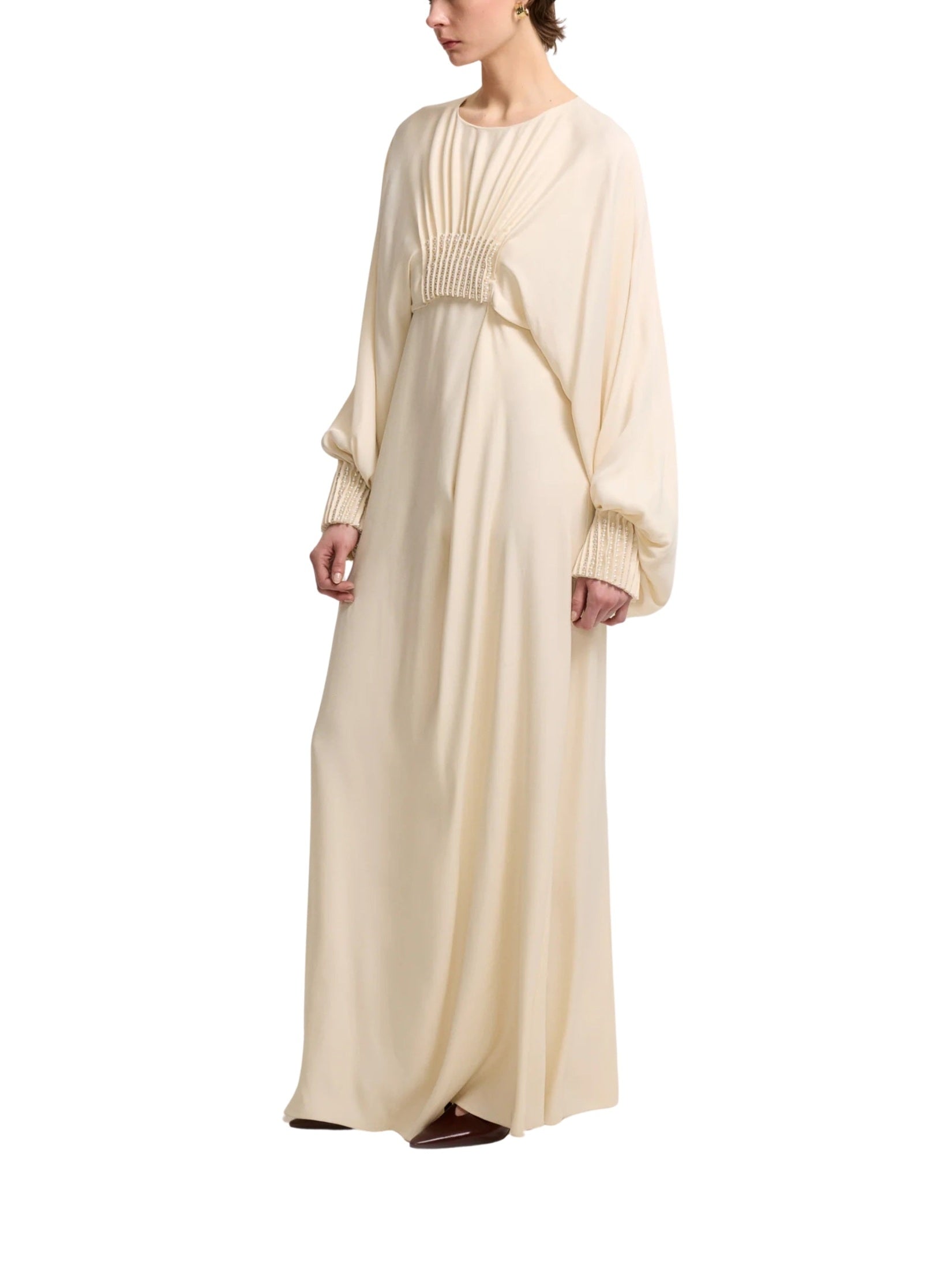 Pearl detailed long dress