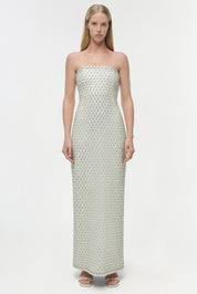 Vanessa embellished bustier midi dress