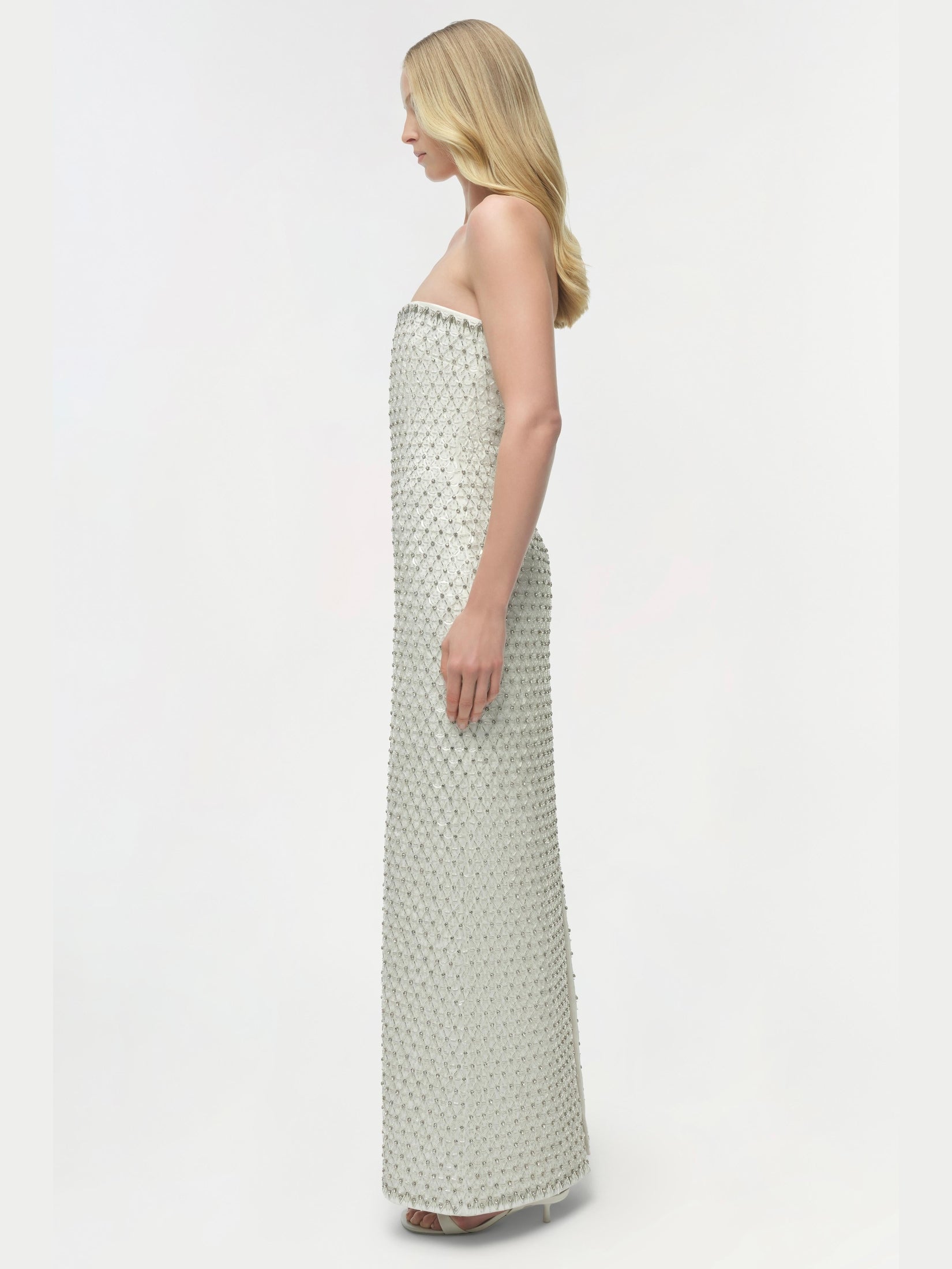 Vanessa embellished bustier midi dress