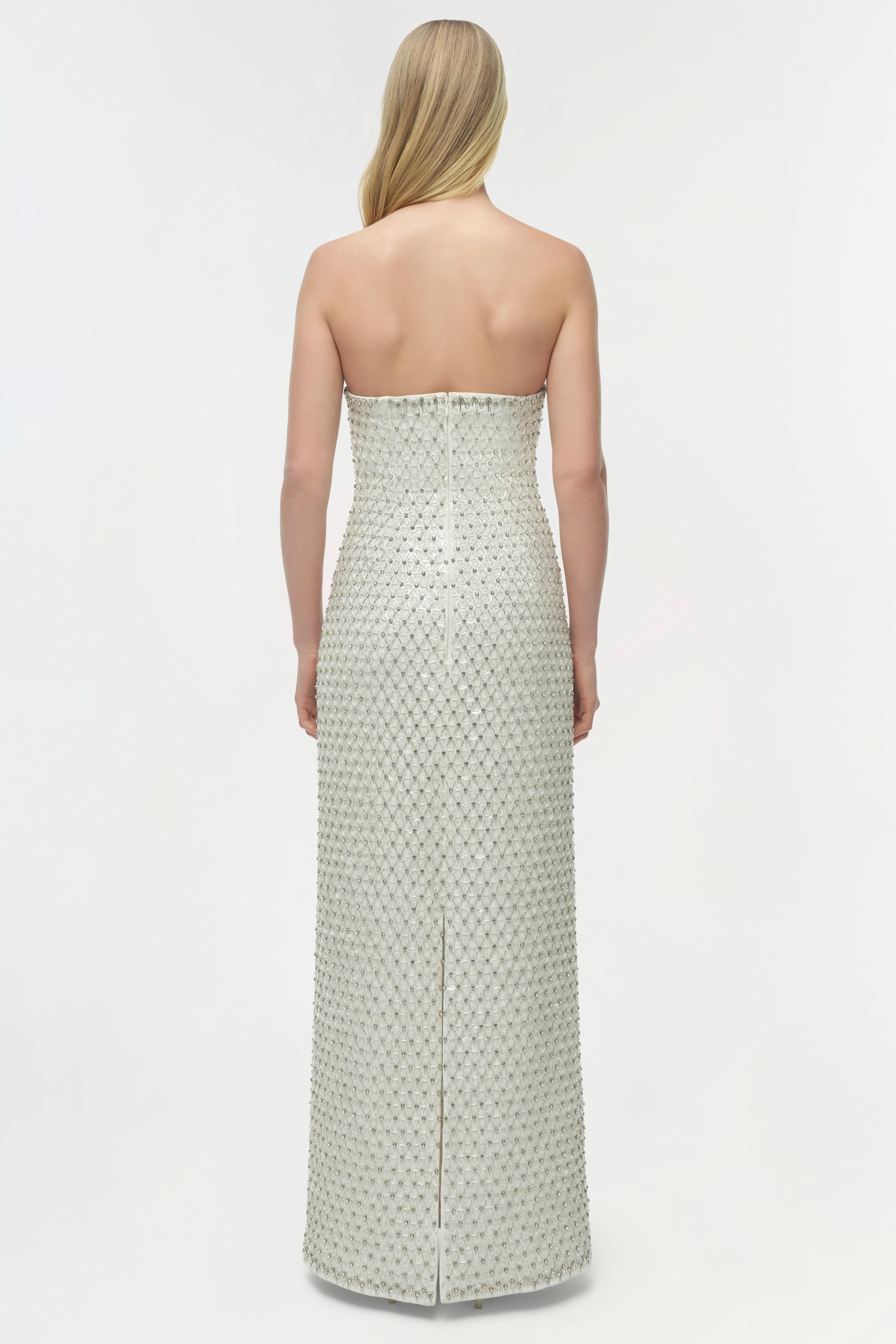 Vanessa embellished bustier midi dress
