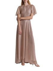 Flutter-Sleeve Maxi Dress