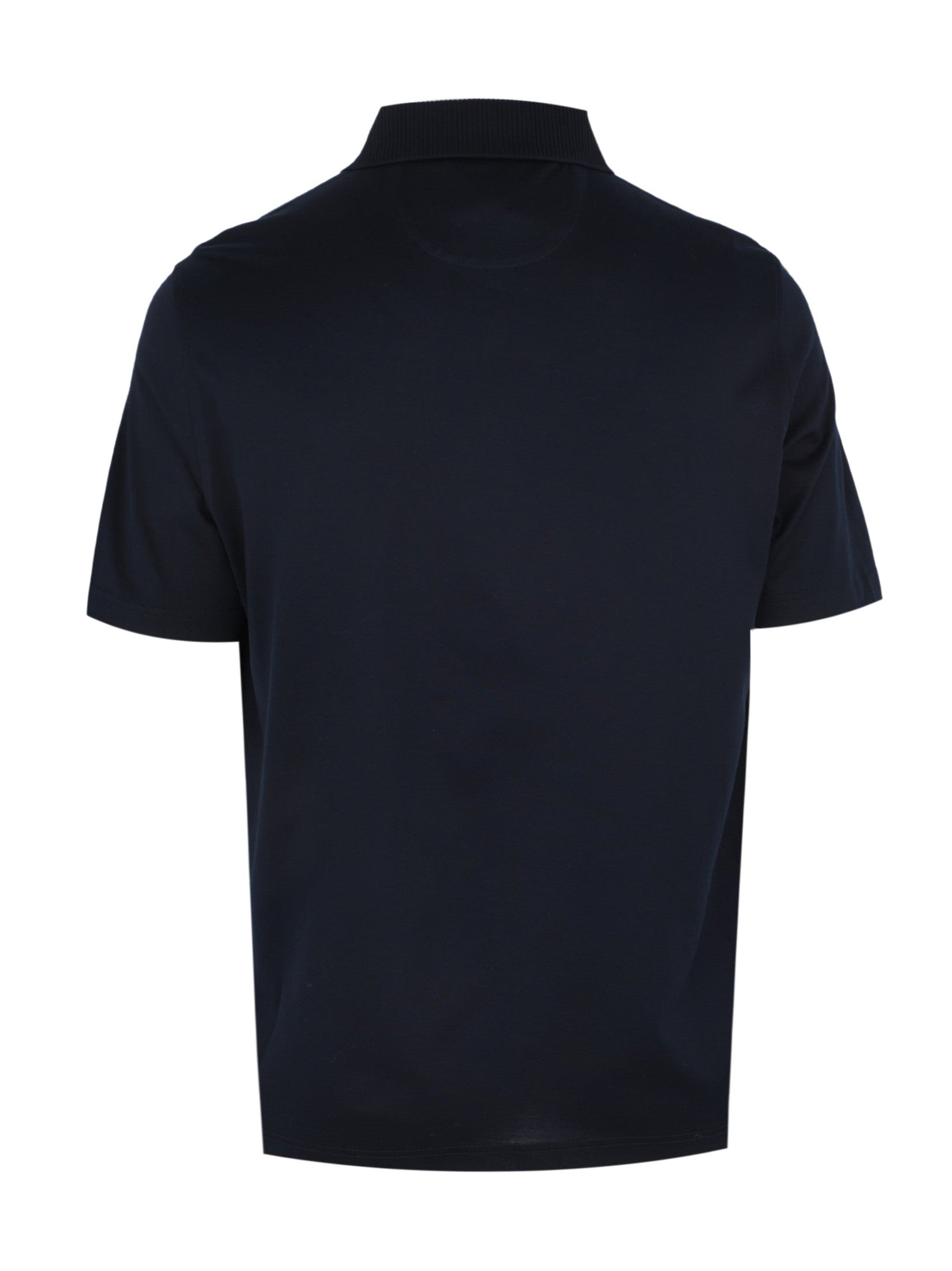 Navy blue cotton polo shirt