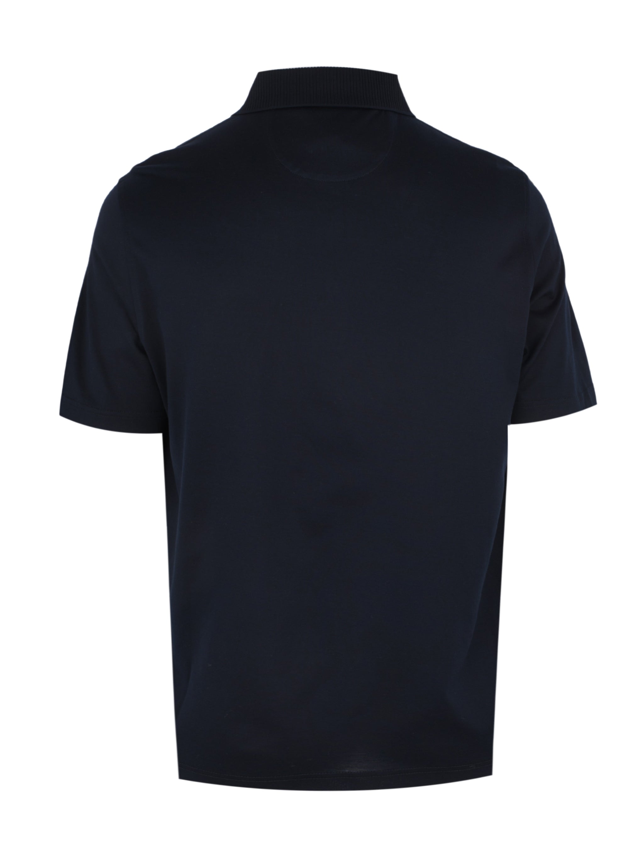 Navy Blue Cotton Polo Shirt