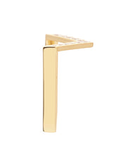 Arrow ring in sterling silver & 18k gold vermeil and white cz