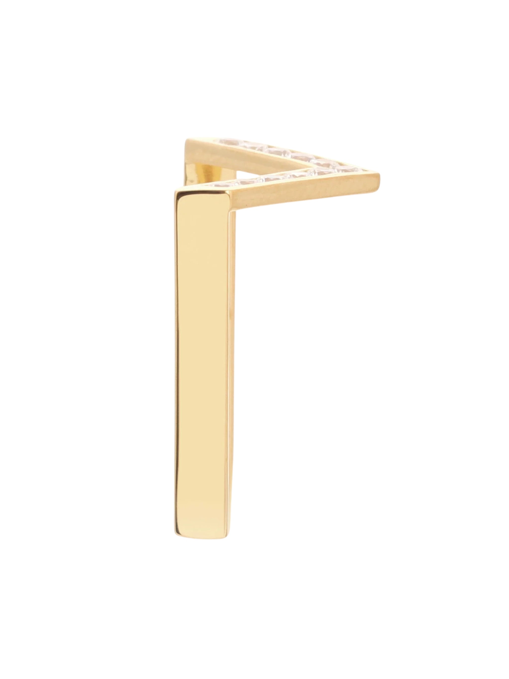 Arrow ring in sterling silver & 18k gold vermeil and white cz