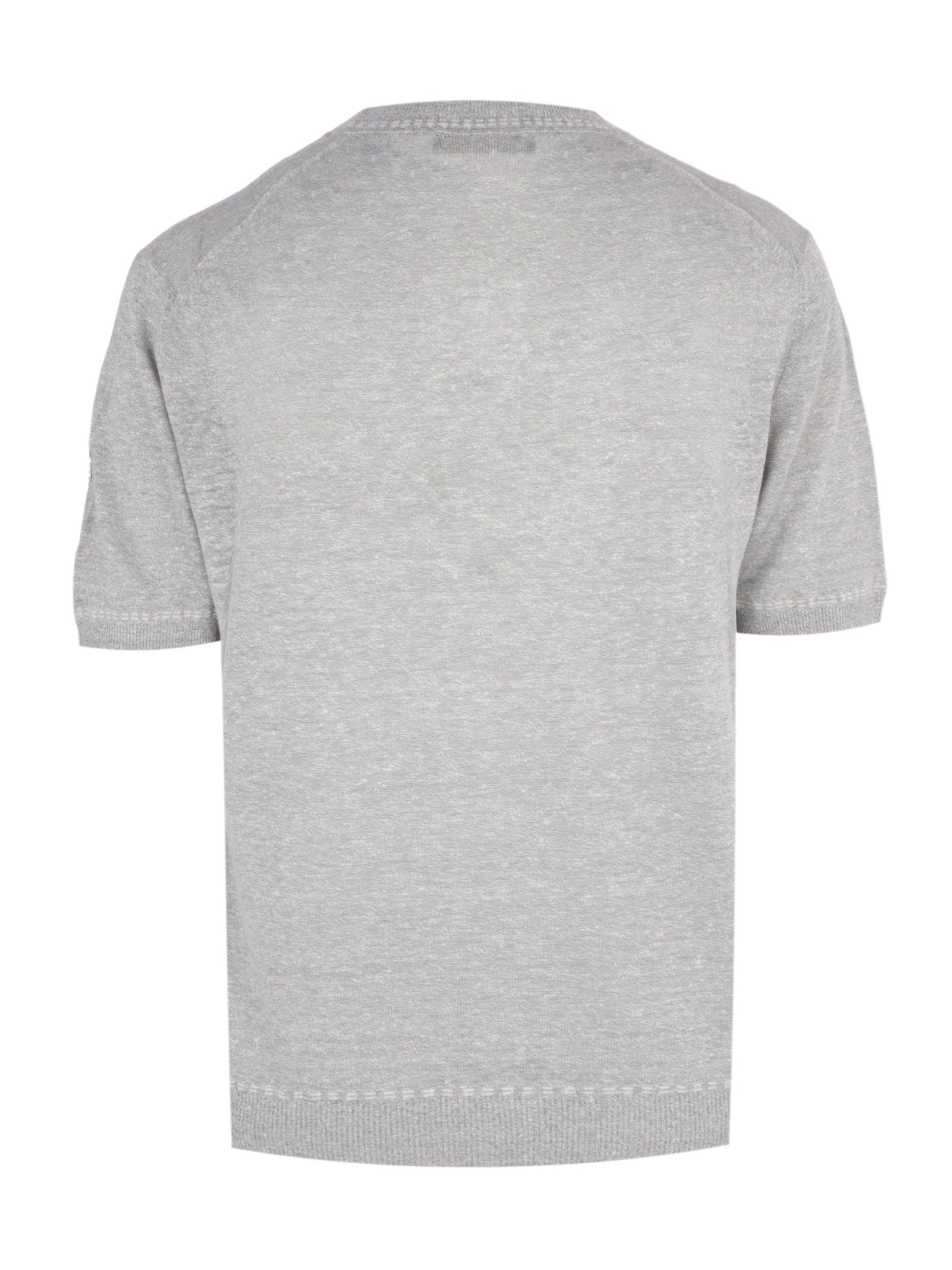 Linen and silk short sleeves t-shirt