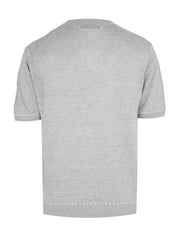 Linen and silk short sleeves t-shirt