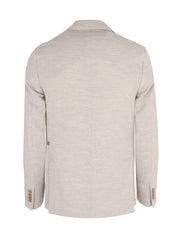 Natural colour classic jacket - 2 buttons notch lapel patch pockets