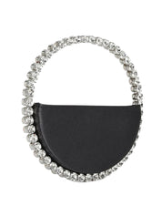 Eternity round stone-encrusted hotfix clutch