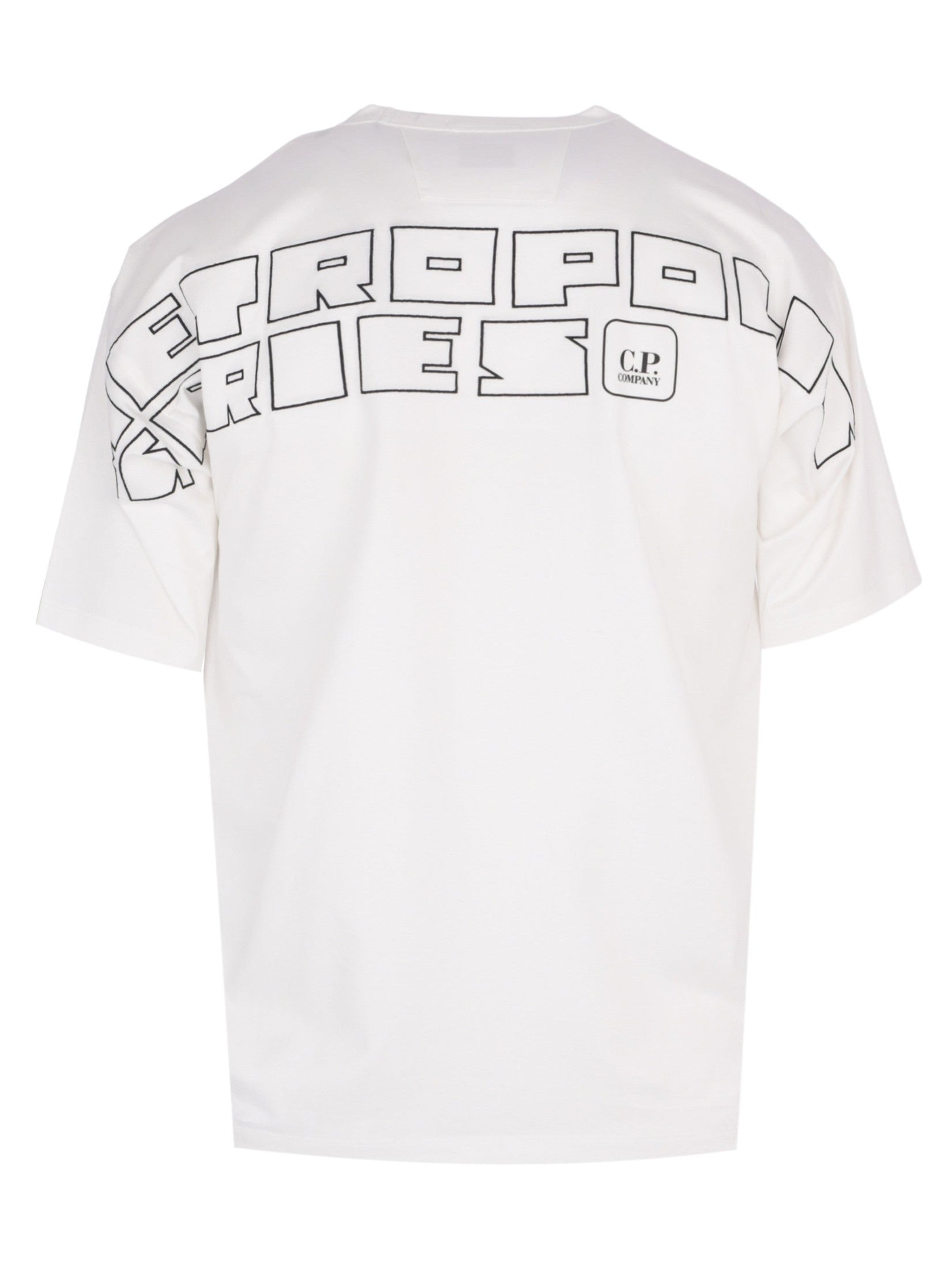 Metropolis series mercerized jersey short sleeve back embroidery t-shirt