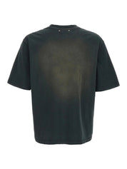Journey unisex t-shirt dyed gauze cotton jersey bleaching effect with embroidery