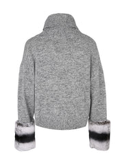 The button down cuff cardigan in ink