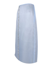 Organza midi skirt with strass embroidery