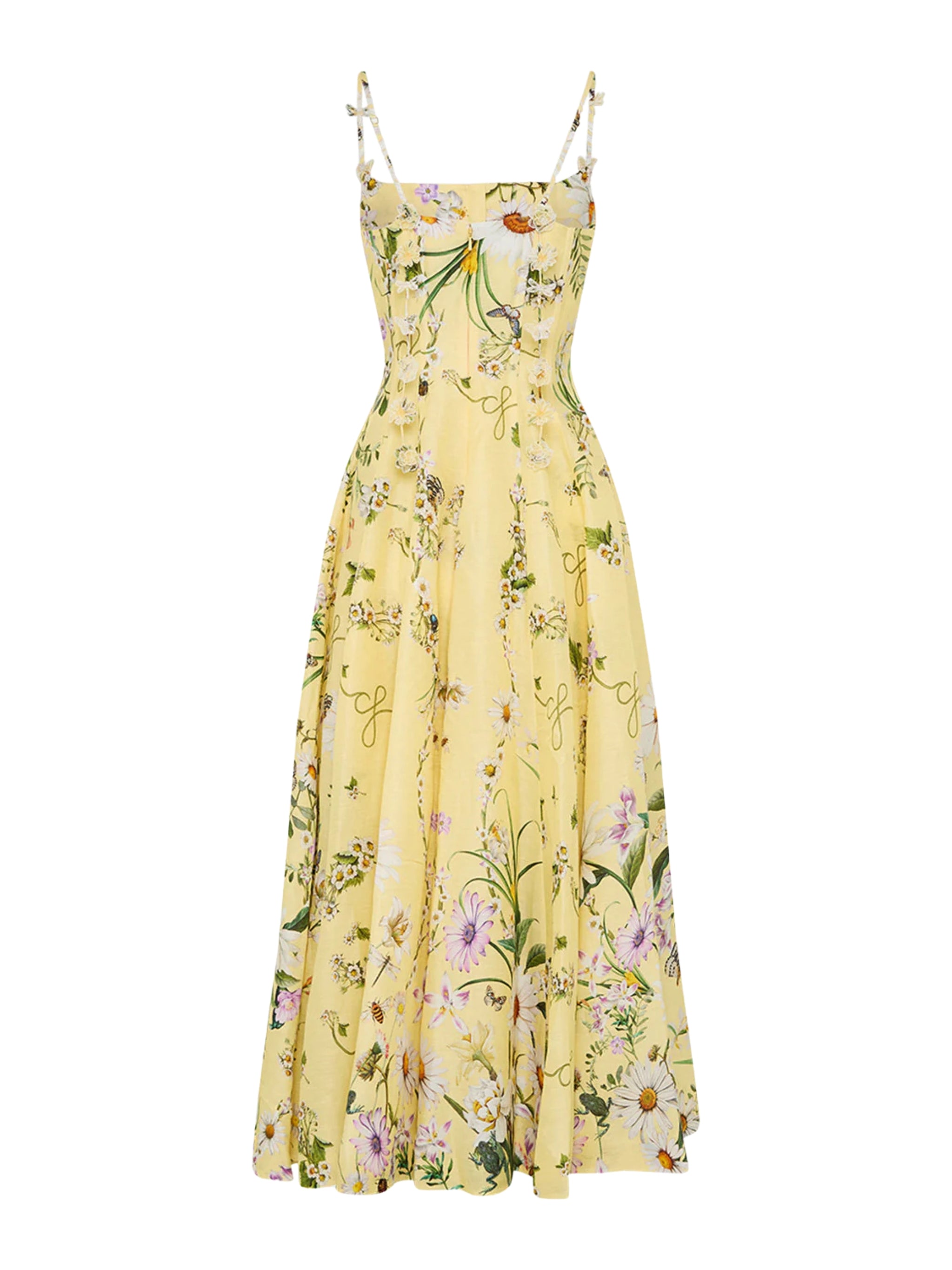 CORSET DRESS WITH LONG FLARED SKIRT