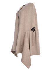 CASHMERE DOUBLE CAPE WITH PEPITA DETAIL