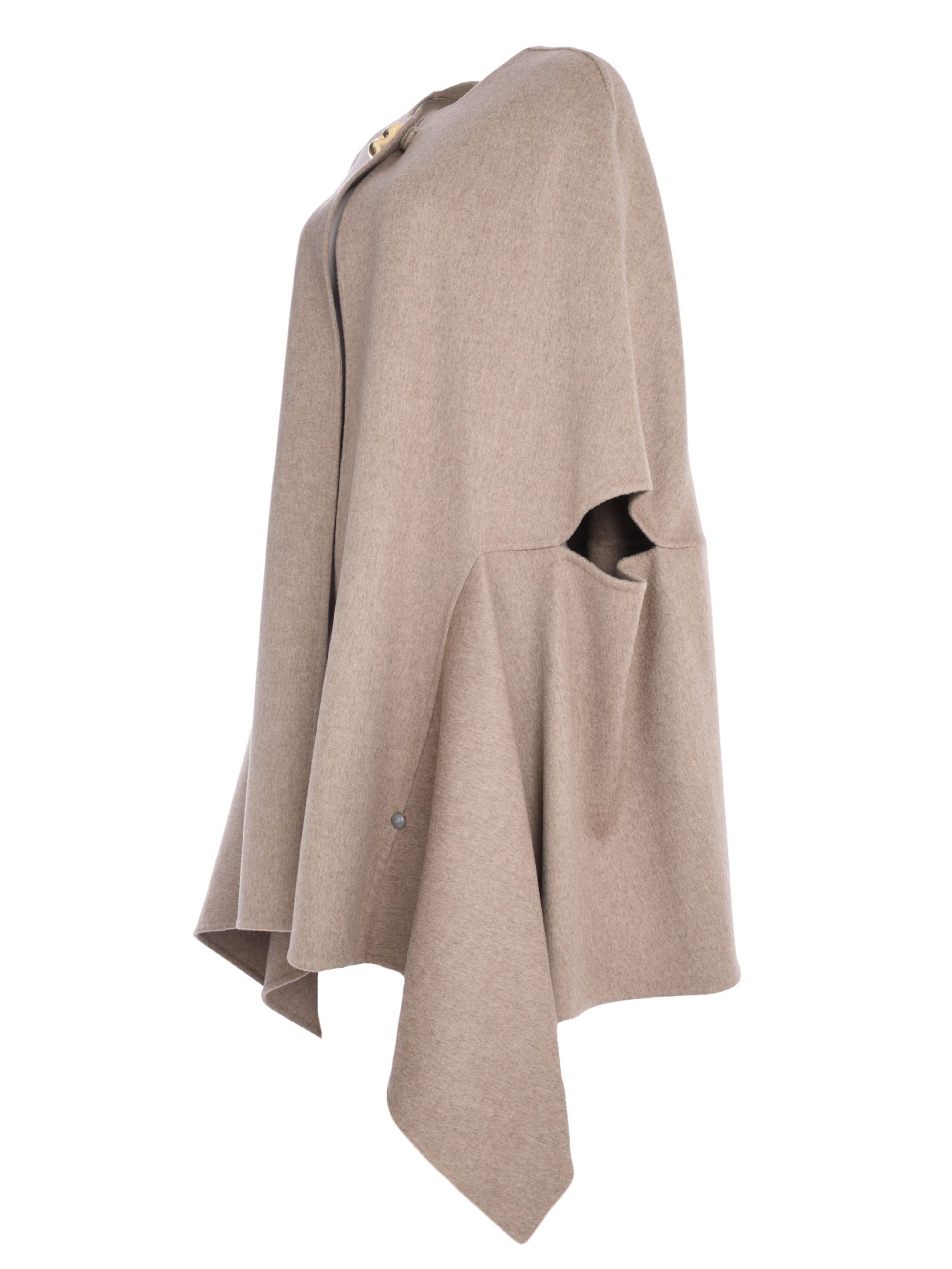 CASHMERE DOUBLE CAPE WITH PEPITA DETAIL