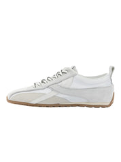 Tb.304 nylon all white leather sneakers