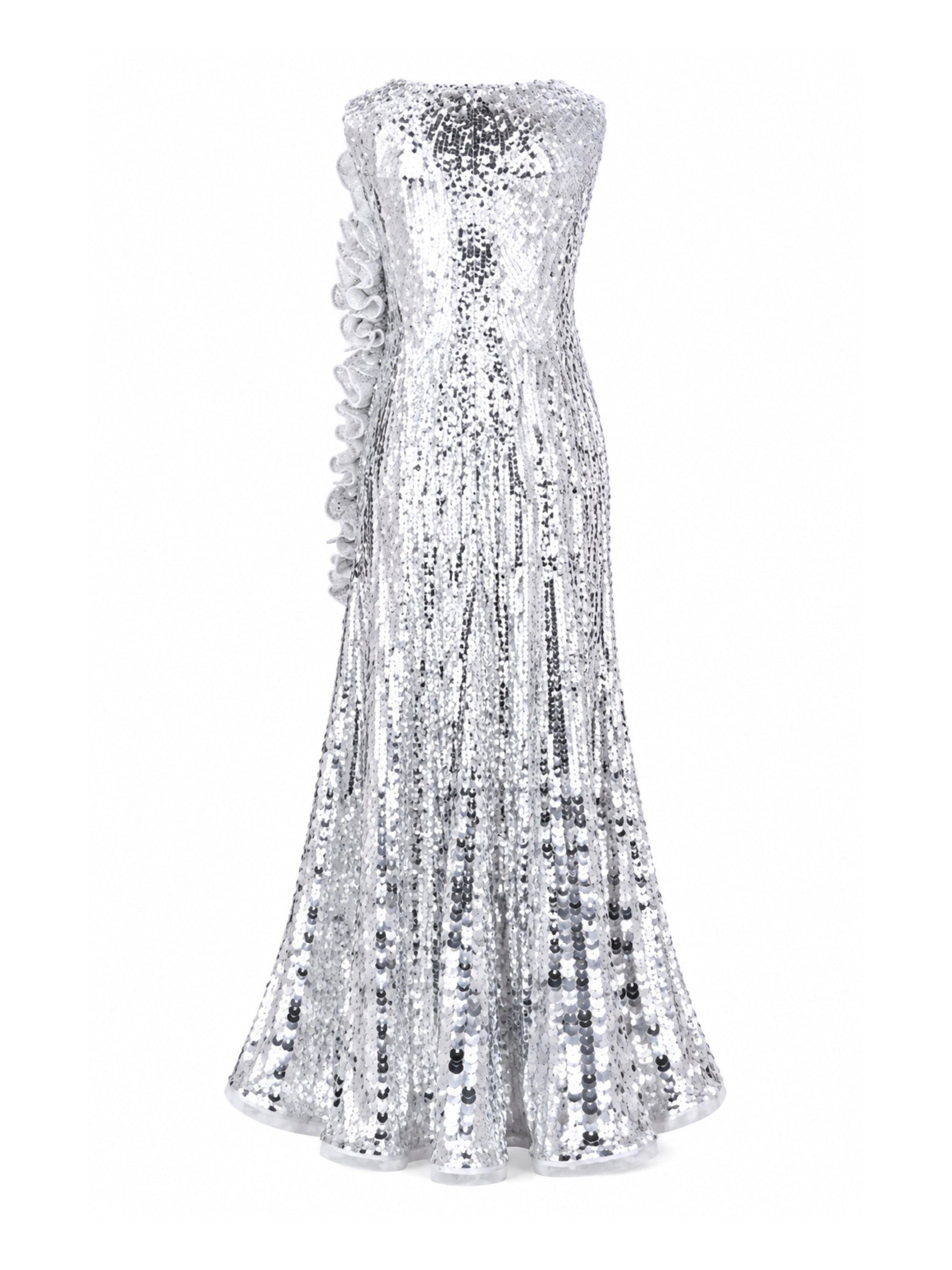Silver sequenced skirt