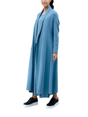 One-piece full length caftan - techno abaya-blue stone