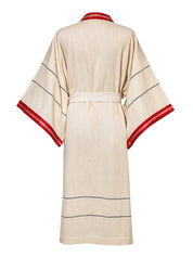 Pesthamal cotton kimono with kutnu trim