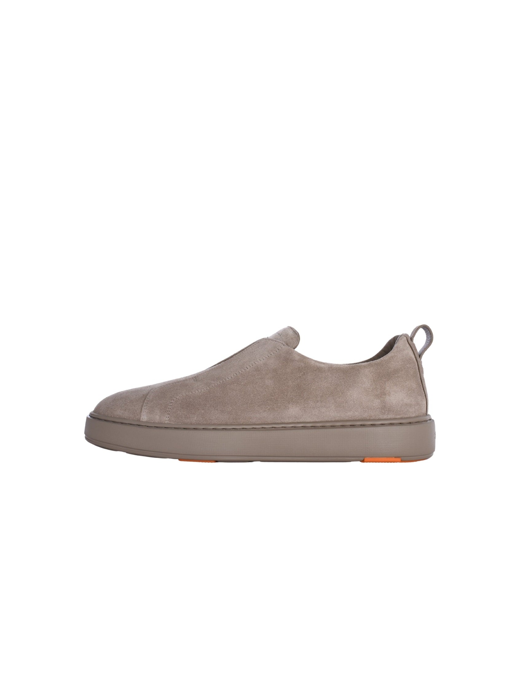 Men's brown suede slip-on sneaker