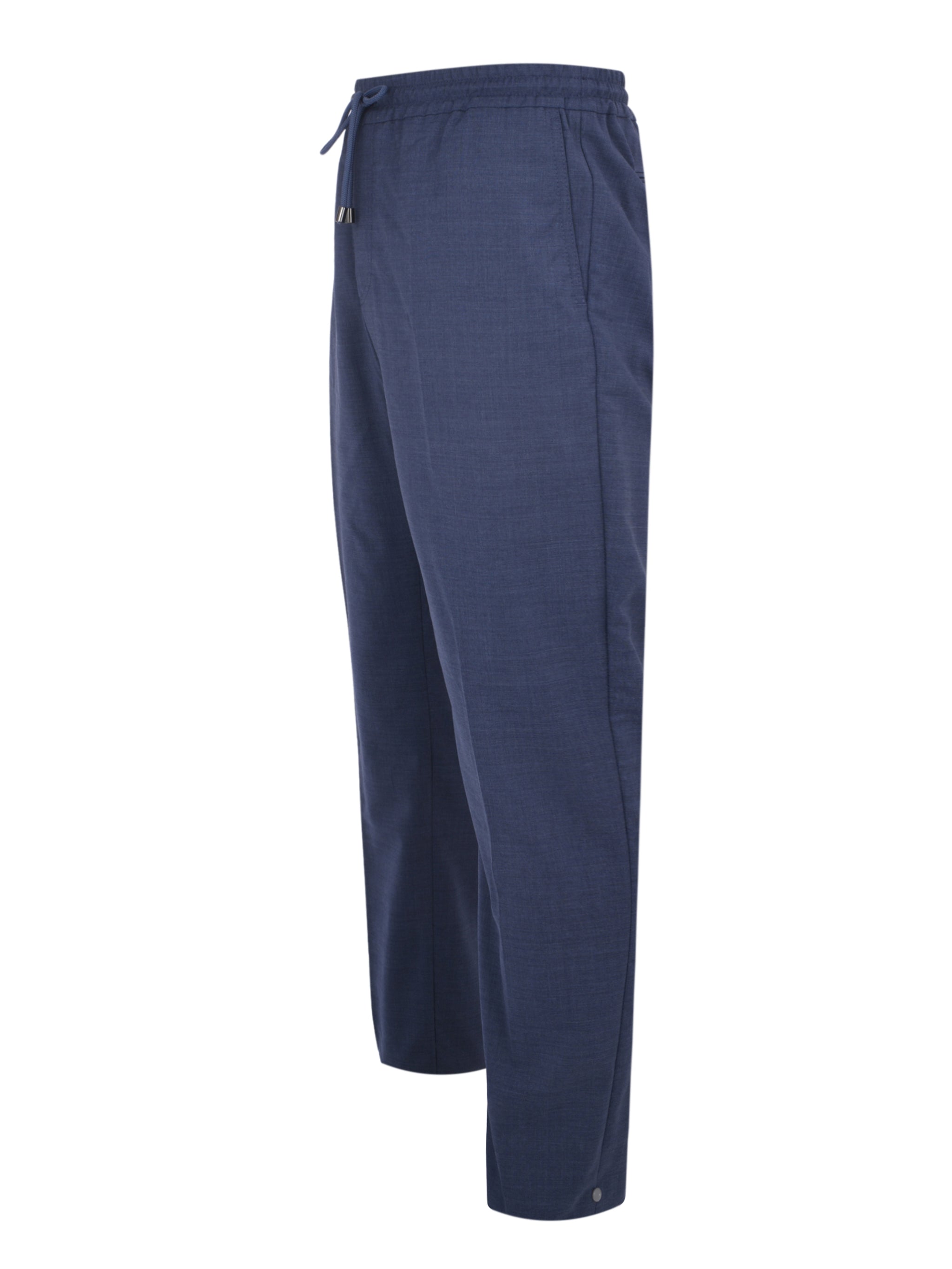 Blue sport trousers with drawstring