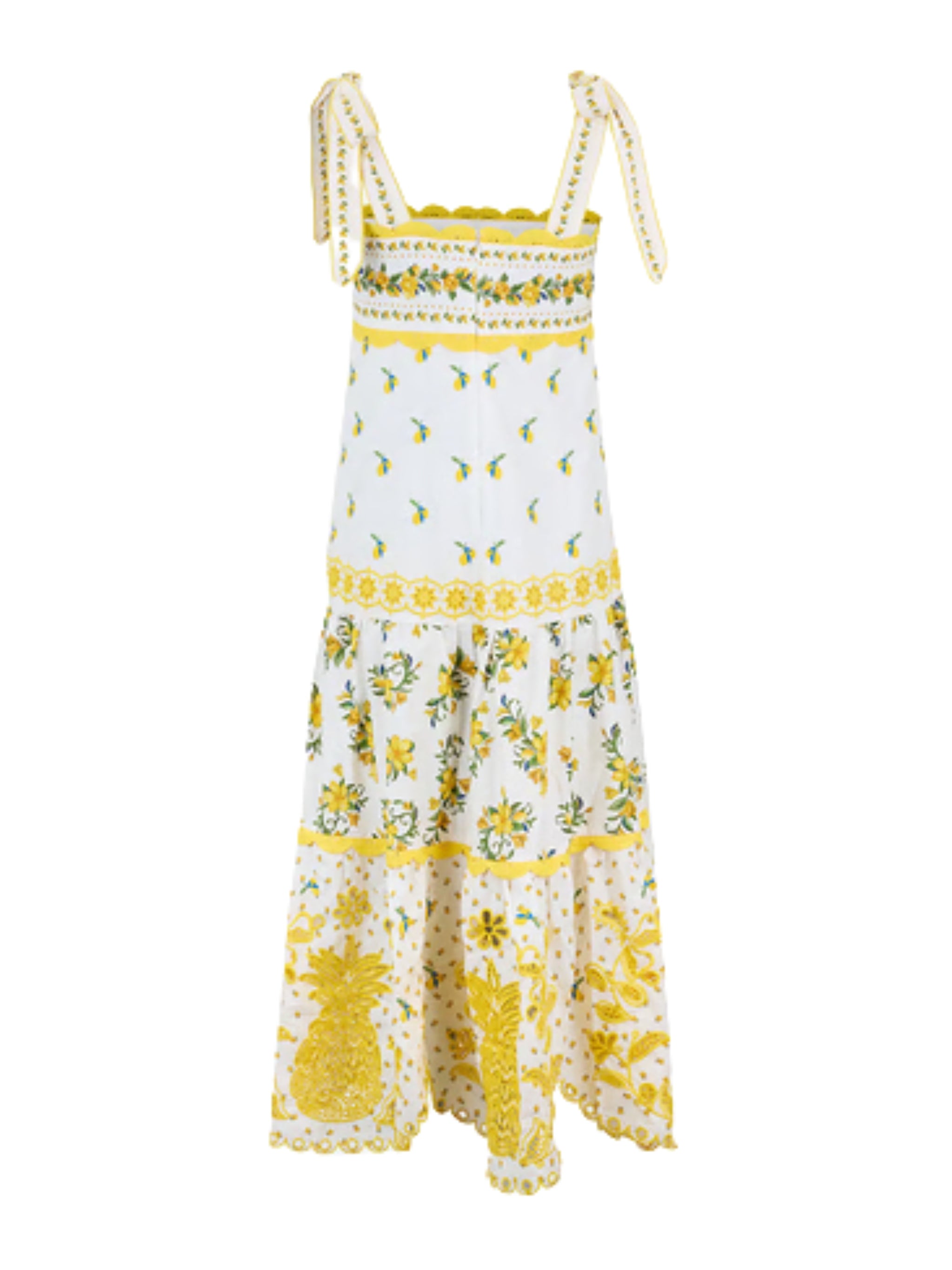 SICILY OFF-WHITE RICHELIEU MIDI DRESS