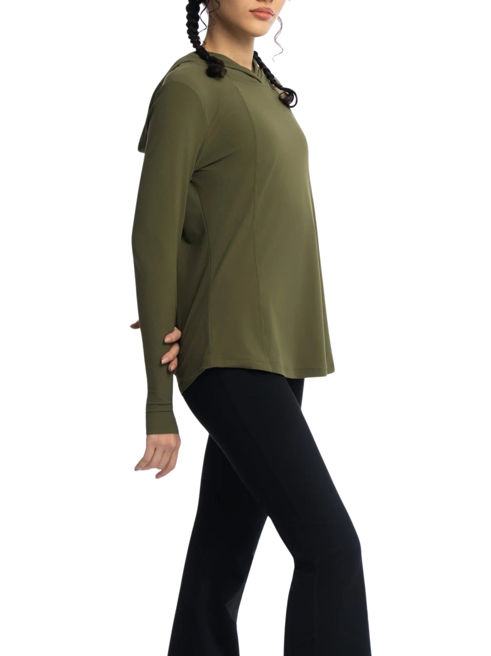 Active hooded top