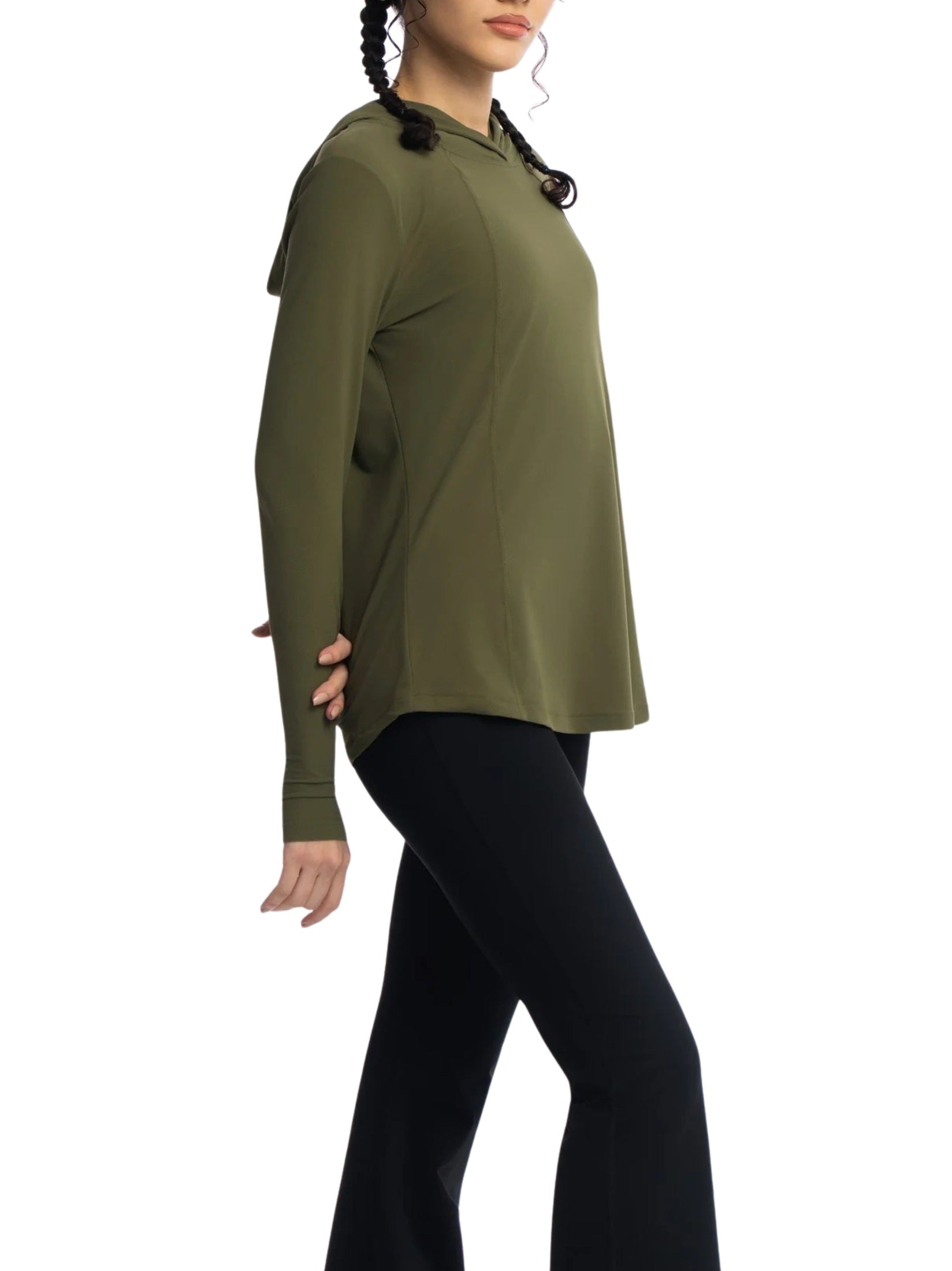 Active hooded top
