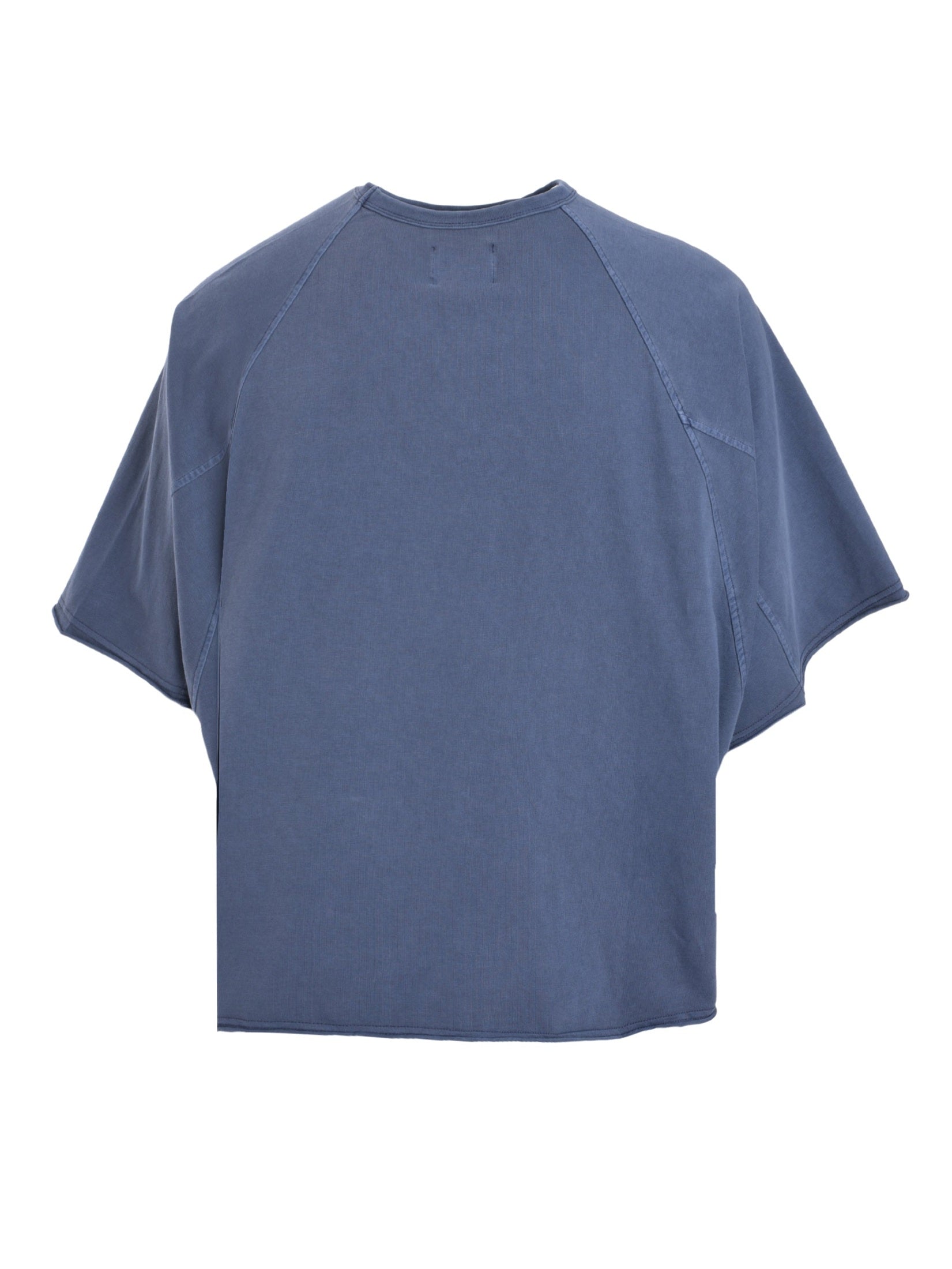 Cross symbol washed raglan t-shirt