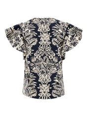 Severine flutter sleeve top