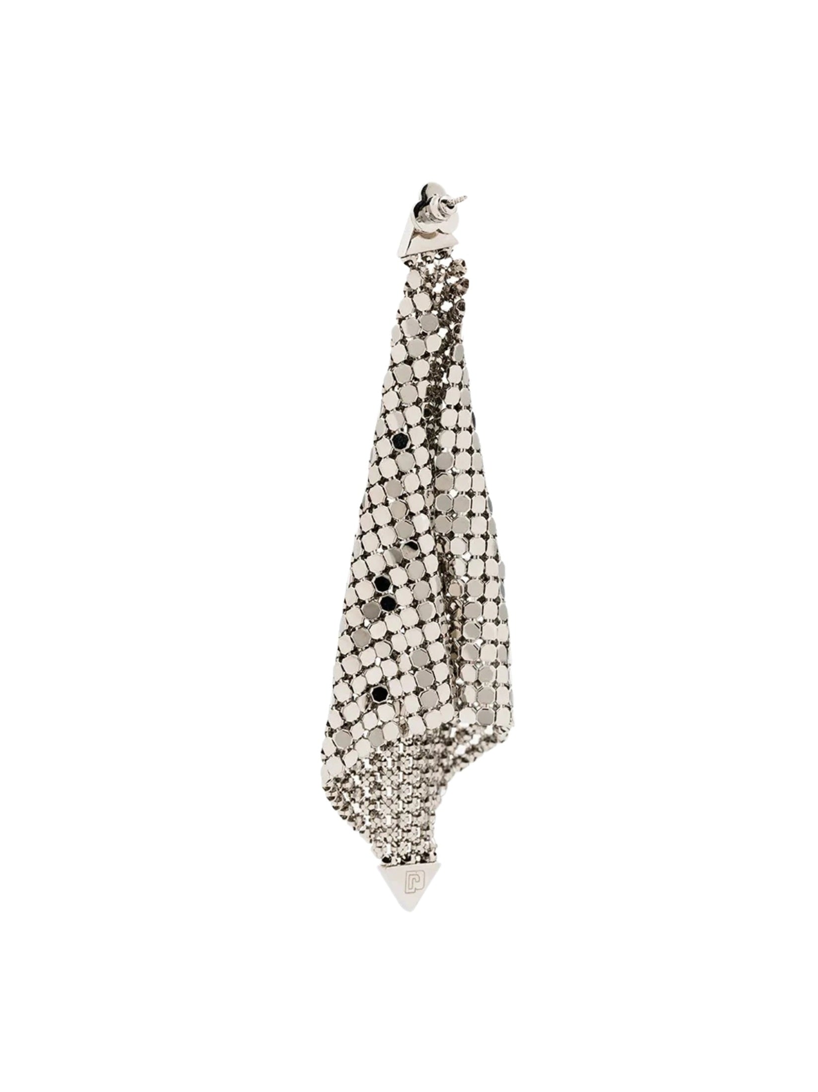 Silver chainmail earrings