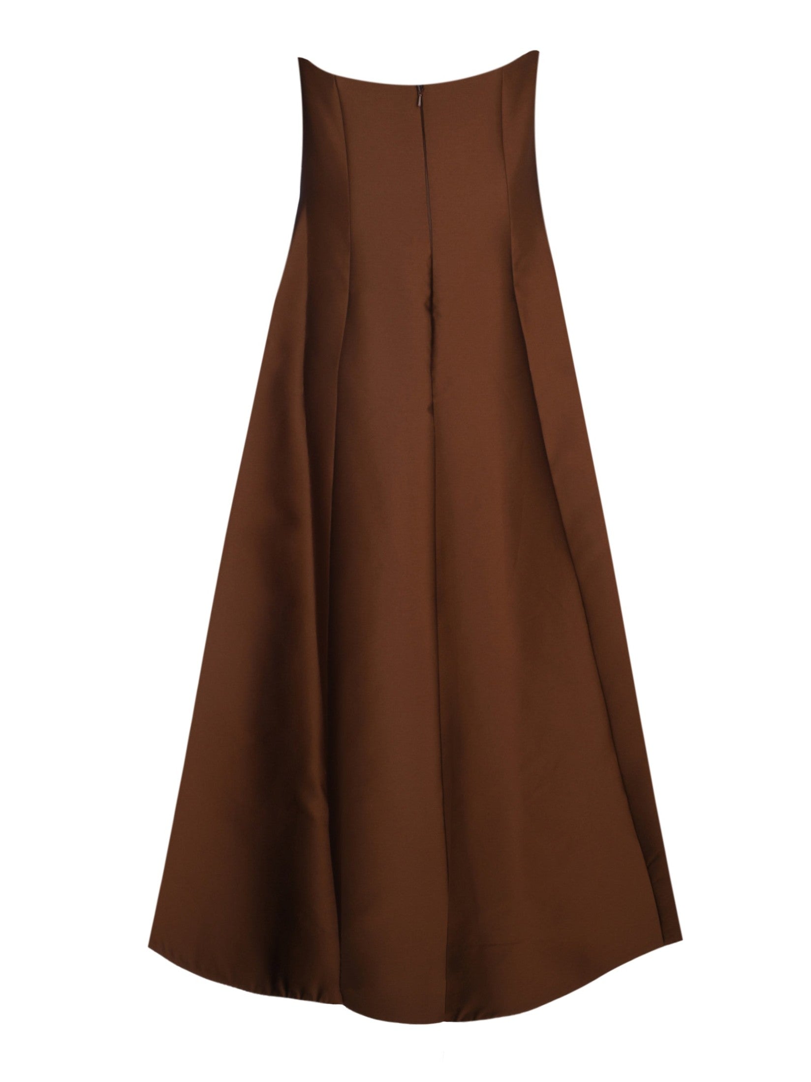 Silk - blend mikado hi-ho dress w. crystals details