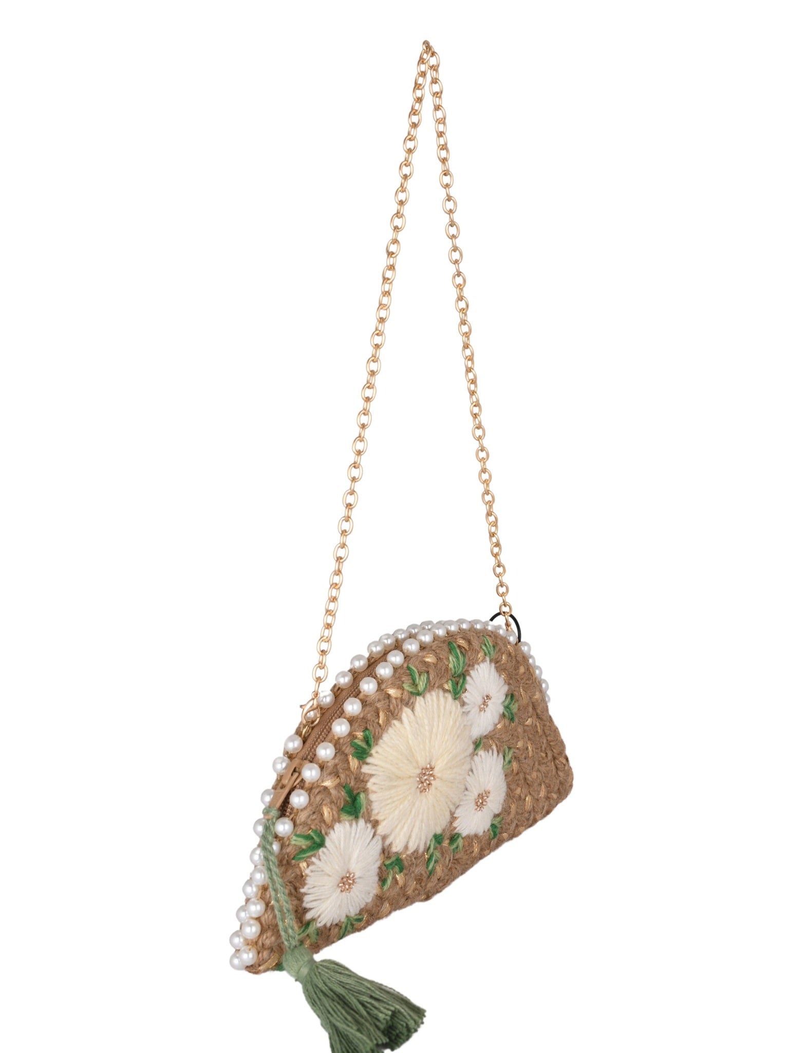 White daisy floral clutch white daisies
