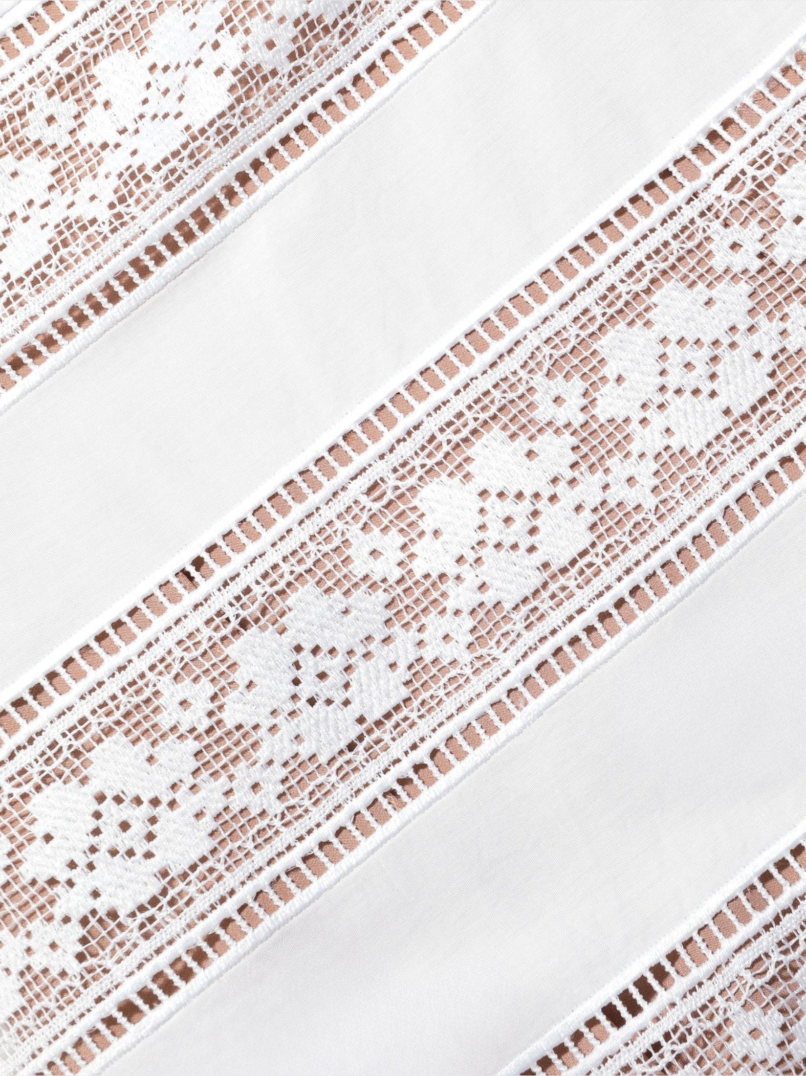 White cotton embroidered midi dress
