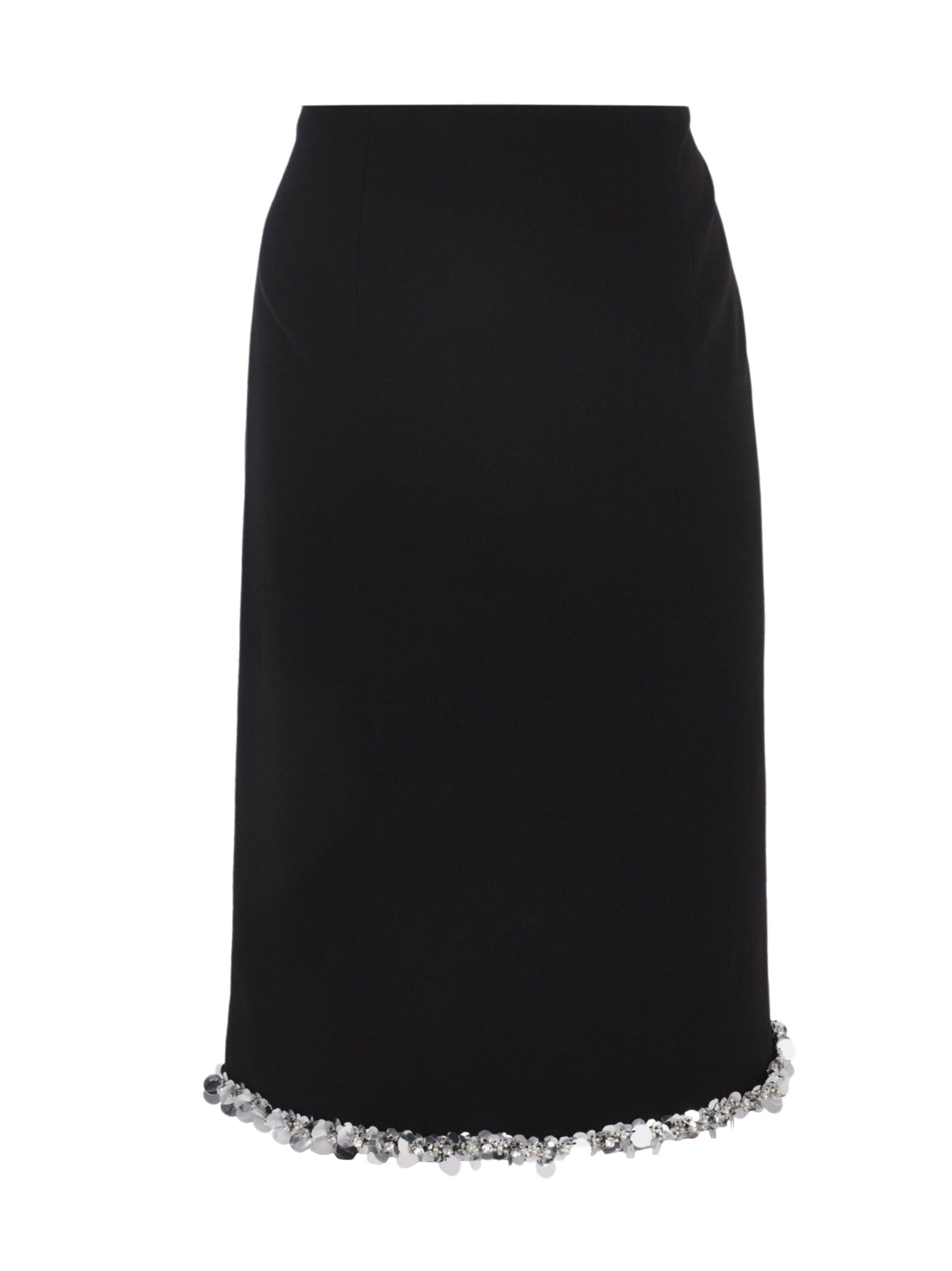 Crepe midi skirt