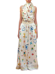 Sidi silk palazzo silk pant