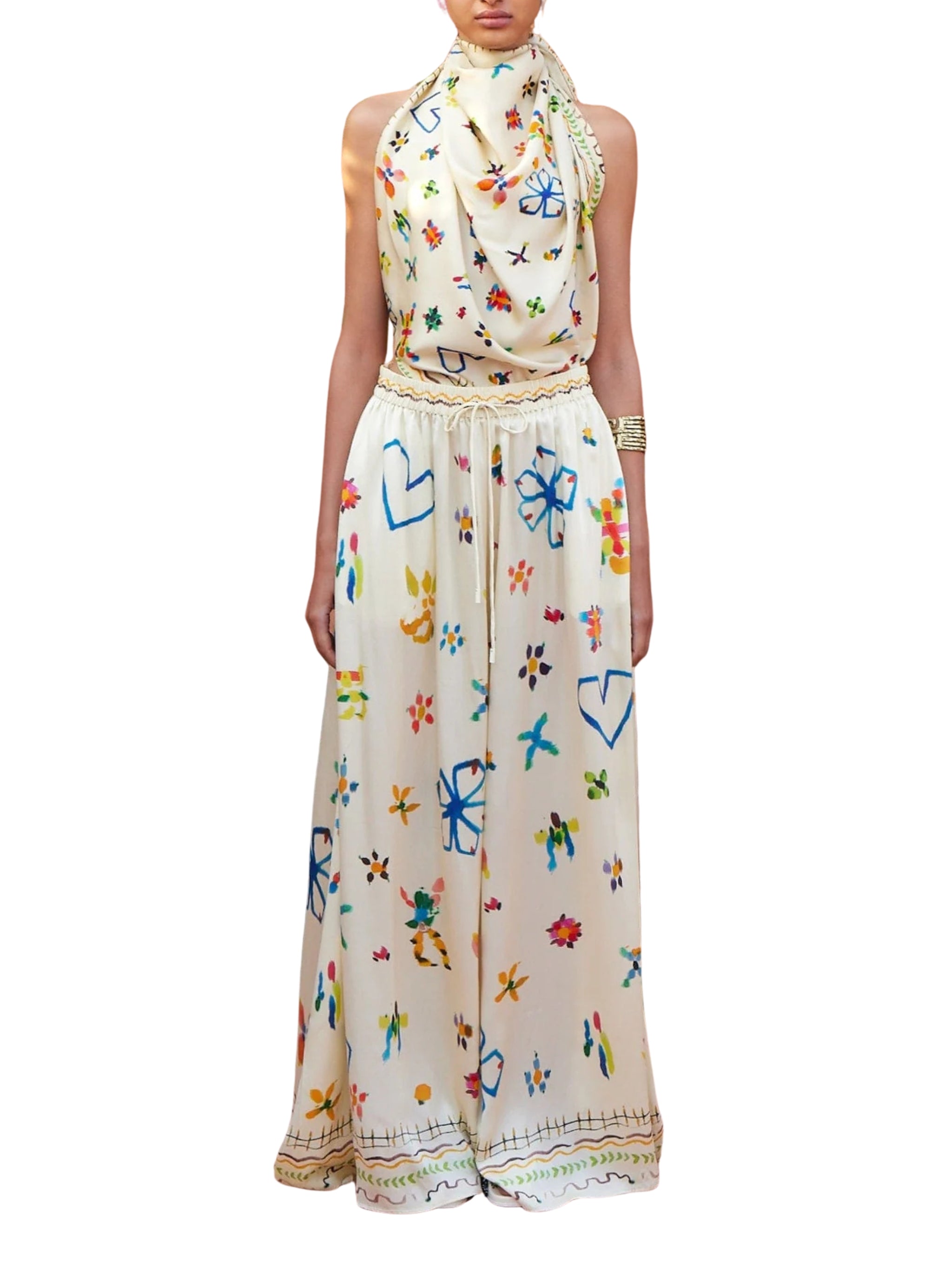 Sidi silk palazzo silk pant