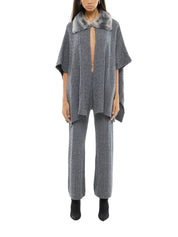 THE COLLAR DETAIL PONCHO IN STORM