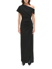Kally s/l draped midi dress