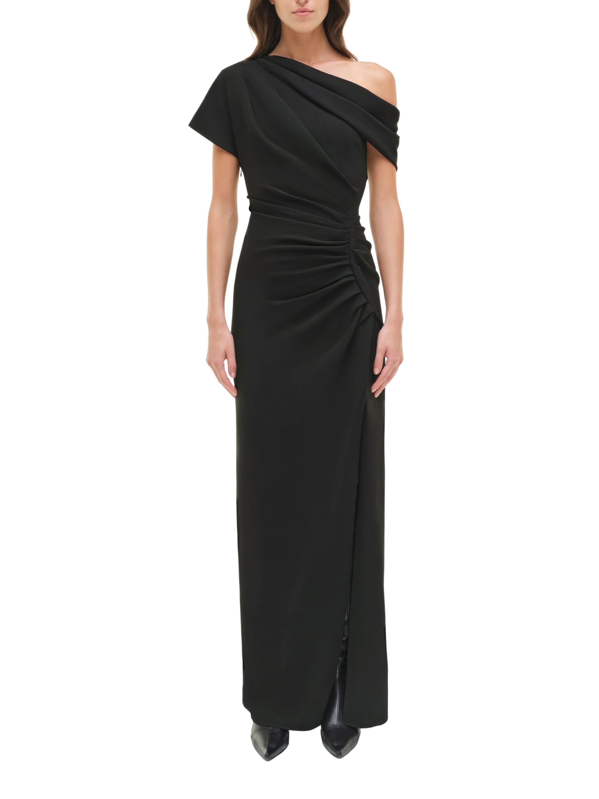 Kally s/l draped midi dress