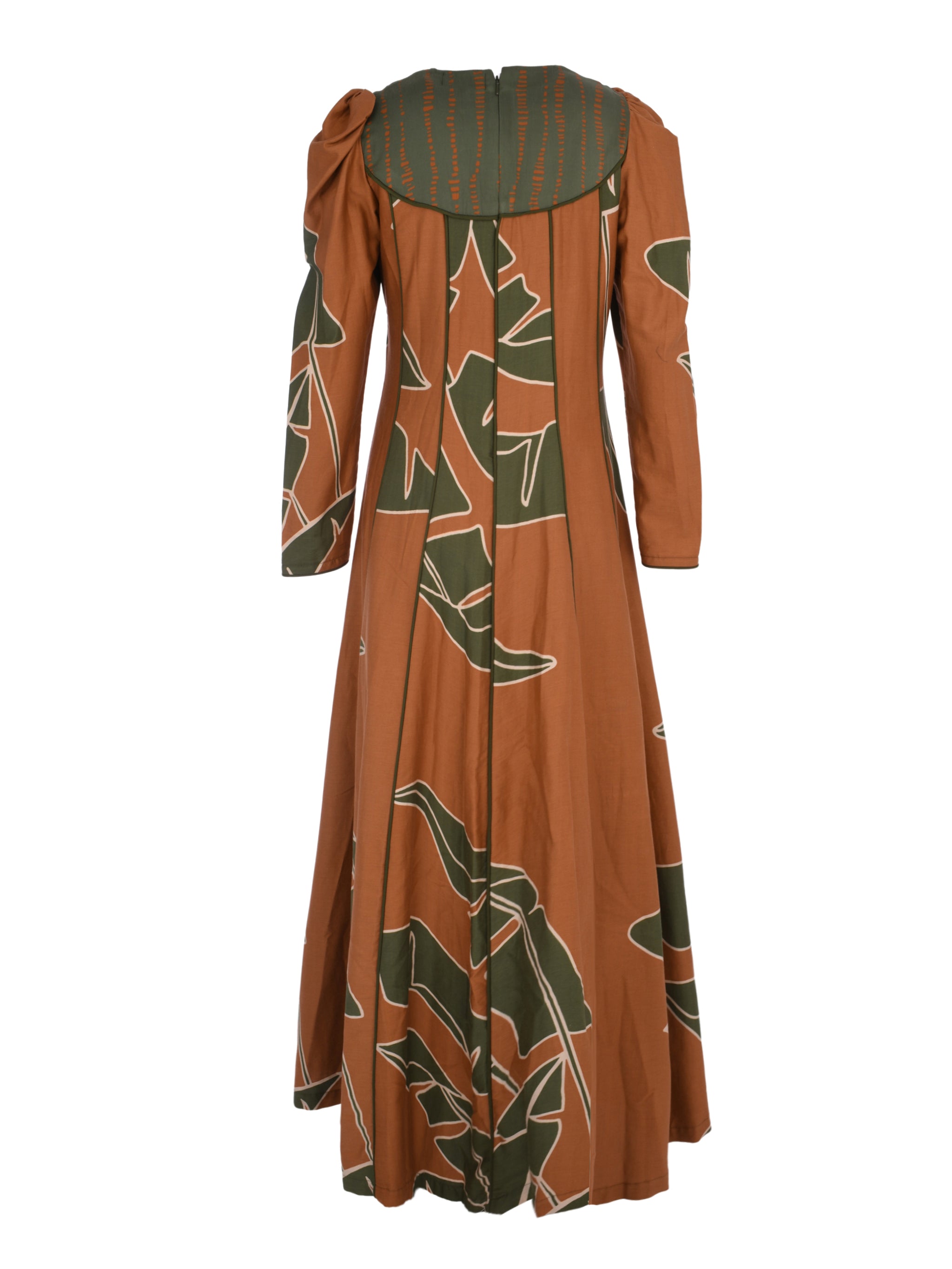 Memash dress light brown green